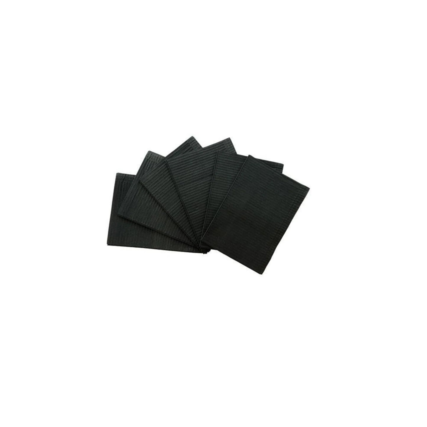Aurelia Disposable Bibs, 2-Ply, Black 13x18in - Box of 500