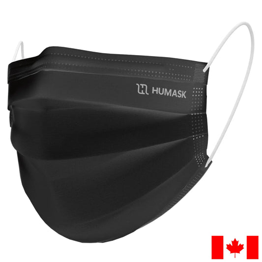 Humask PRO Adult Procedure Mask, Level 3, Earloop Black - Box of 50