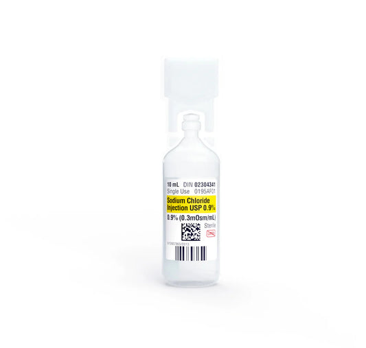 Hikma Sodium Chloride Injection 0.9% No Preservative, 10ml Ampoule, Box of 20